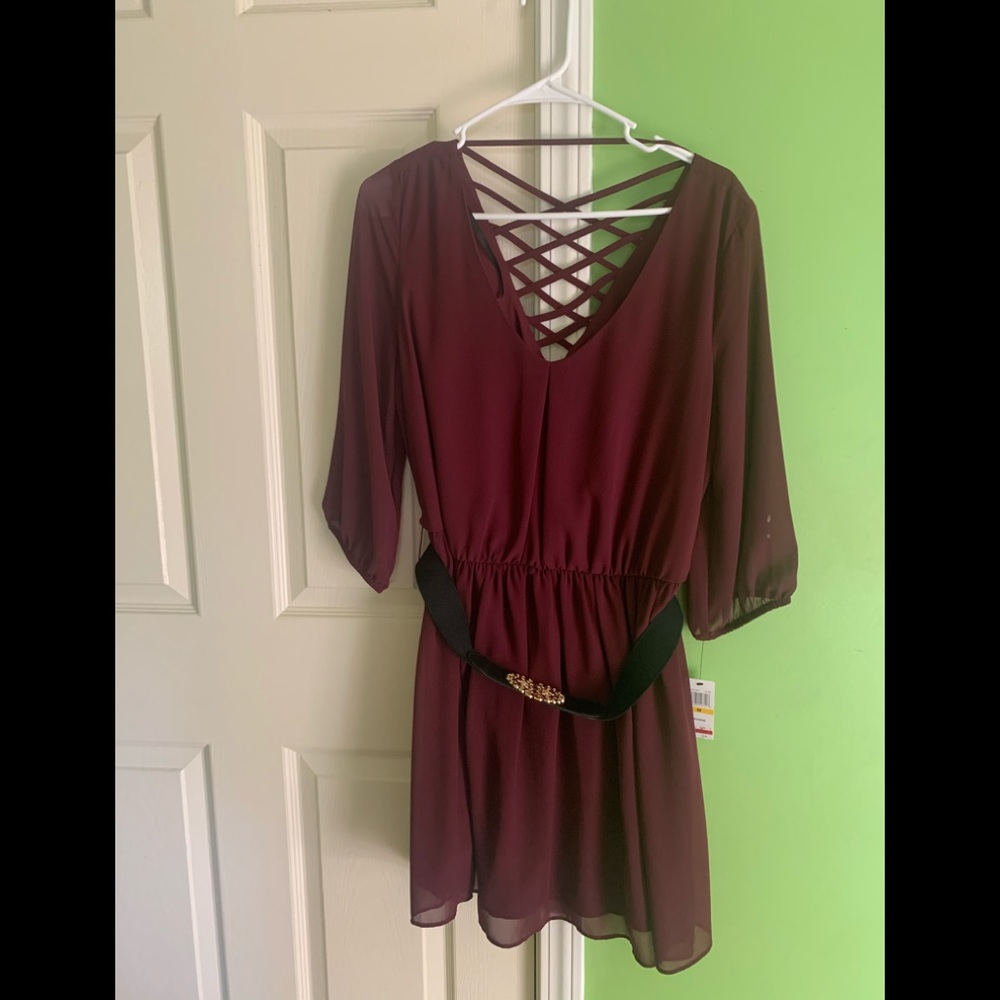 Macy Burgundy Dress